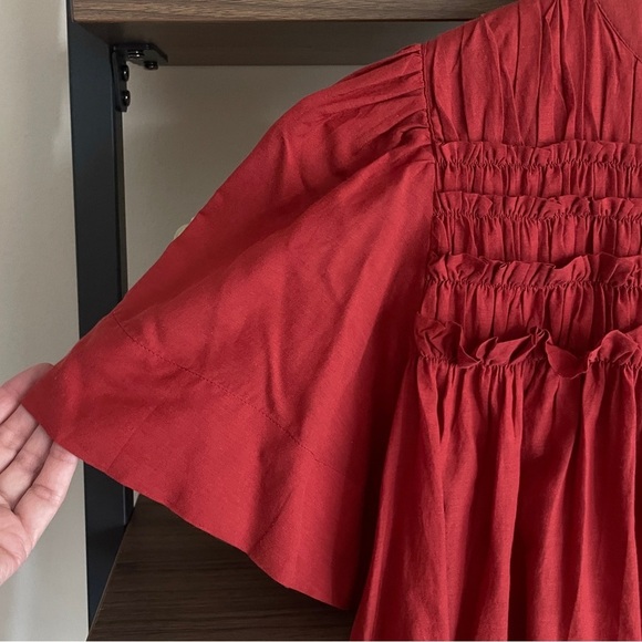 Sea New York Top Size XXS Smocked Ruffle - Picture 3 of 10